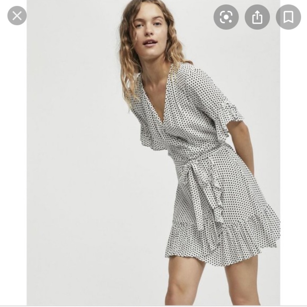 Oysho Polka Dot Ruffle Dress